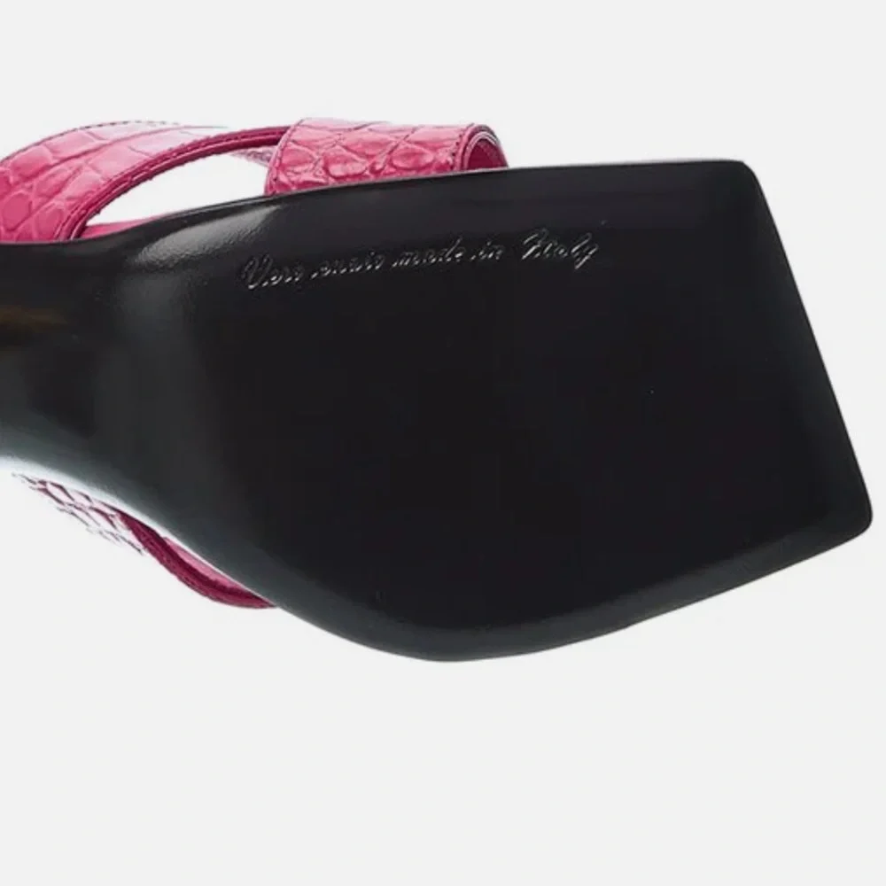 Dolce Gabbana DG logo sculped heel sandals mules size 39 - Picture 11 of 16